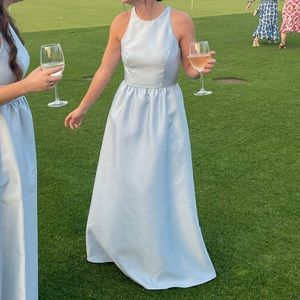 Alfred Sung D707 Sateen Twill Long Mist, Size 4